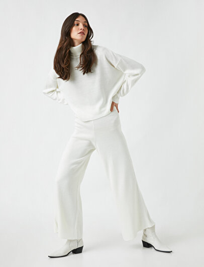 Wide Leg Trousers Relaxed Fit