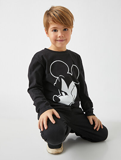 Mickey Mouse Licensed Printed T-Shirt Long Sleeve Cotton
