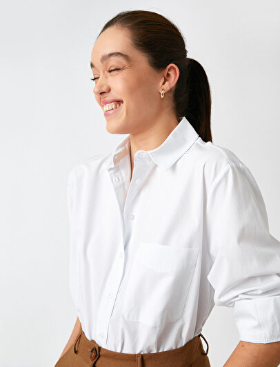 white shirt long sleeve button up