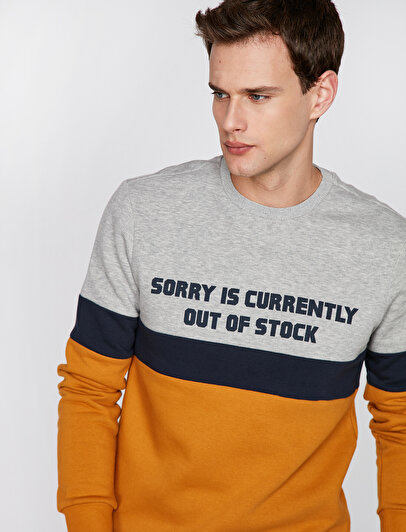 Yazılı Baskılı Sweatshirt