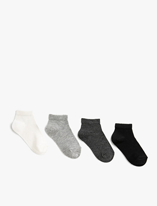 Erkek Çocuk Basic Çorap Seti Pamuklu - Antrasit Koton