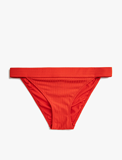 Normal Bel Bikini Alt Çizgili - Kırmızı Koton