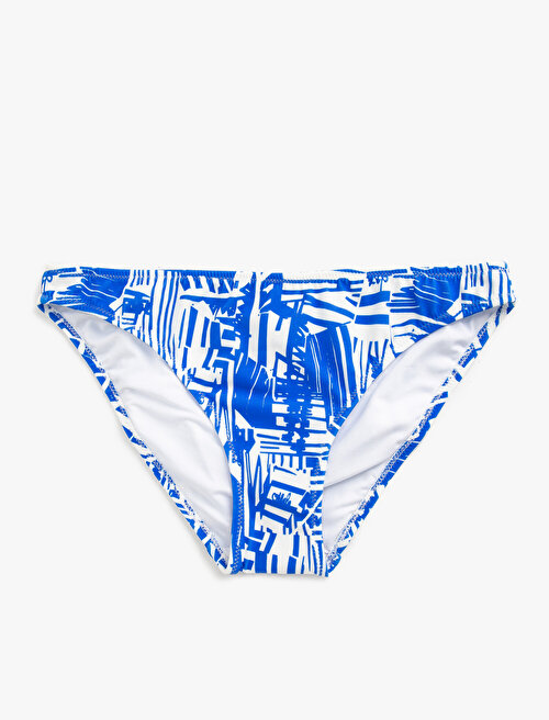 Bikini Altı Geometrik Desenli - Mavi Desenli Koton