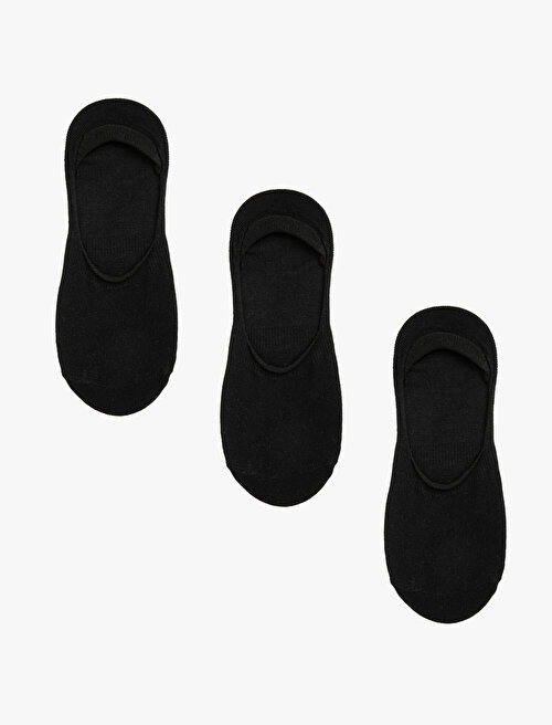 3'lü Basic Babet Çorap Seti - Siyah