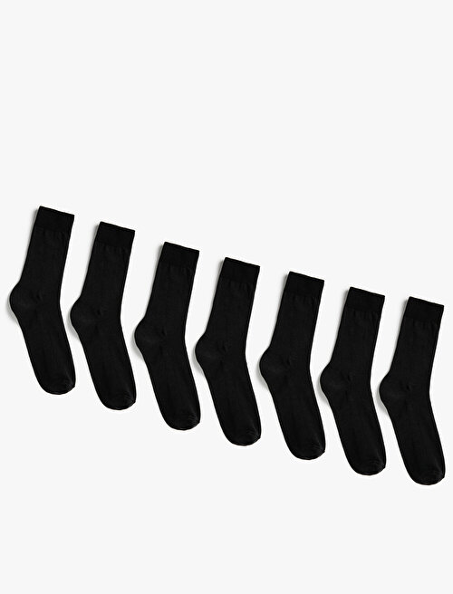 7'li Erkek Çocuk Çorap - Siyah