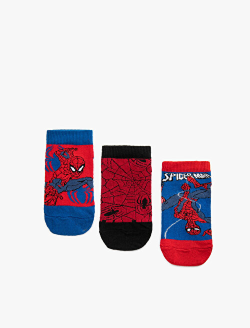 Spıderman Lisanslı Çorap Seti - Kırmızı Koton