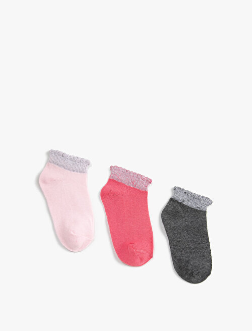 3'lü Çorap Seti - Pembe Koton