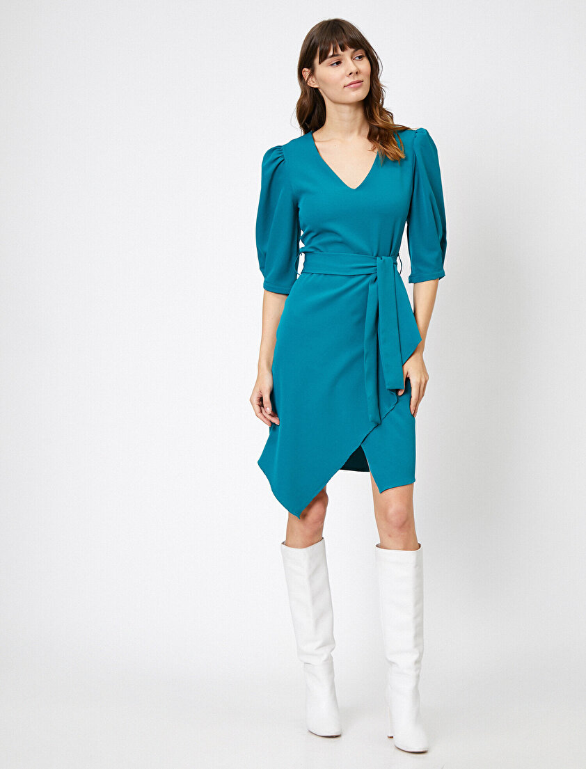 Beli Bağlamalı Elbise