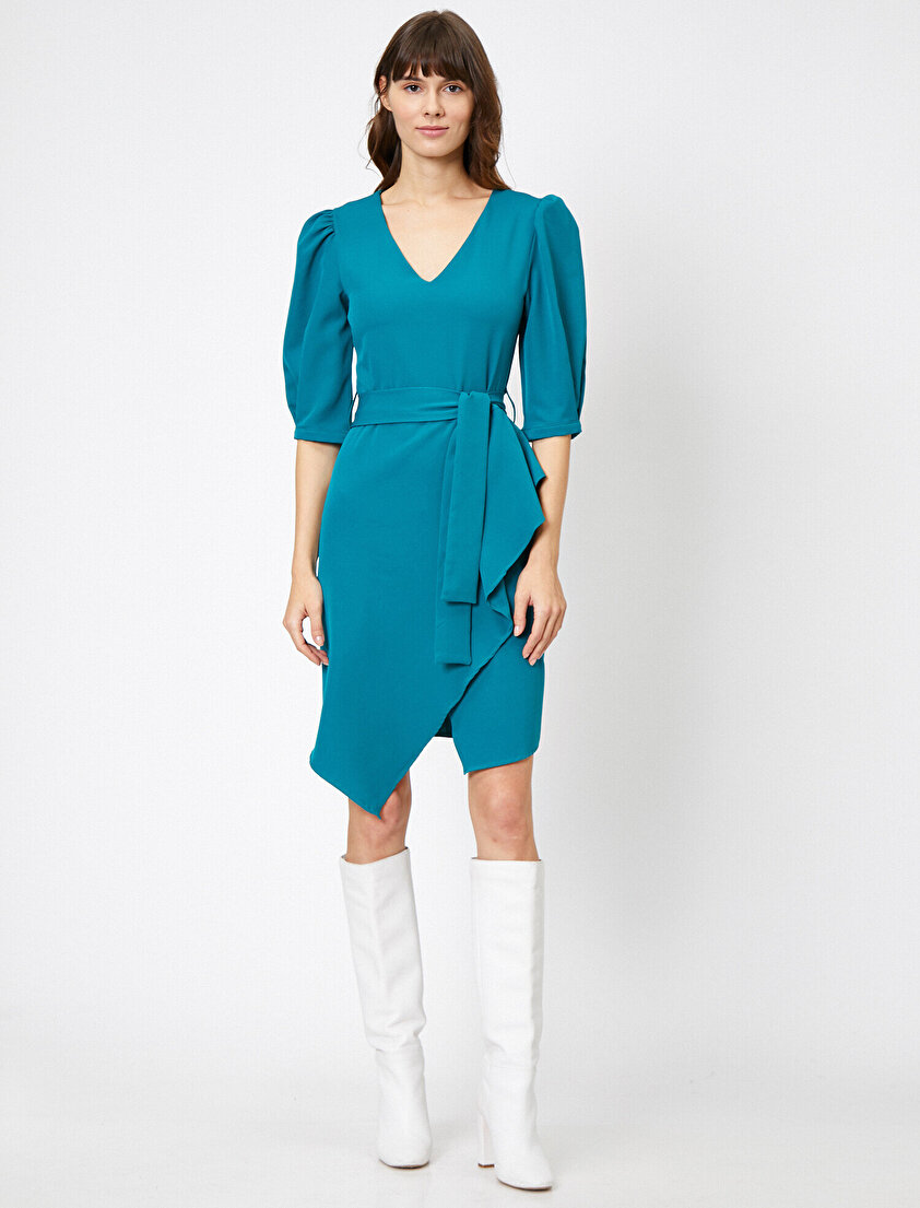 Beli Bağlamalı Elbise