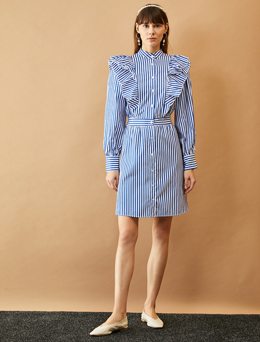 Düğme Detaylı Elbise