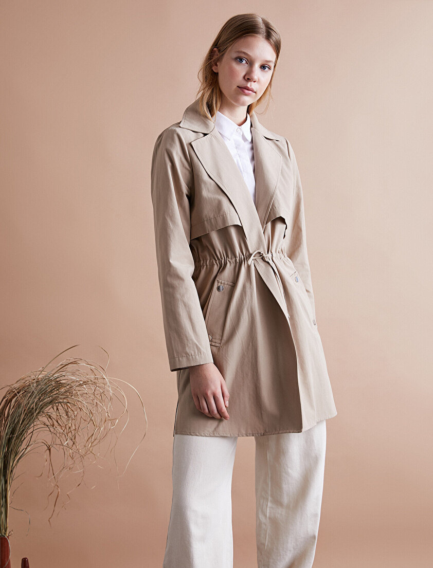 Beli Bağlamalı Trençkot