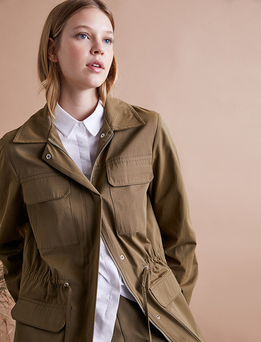 Beli Bağlamalı Trençkot