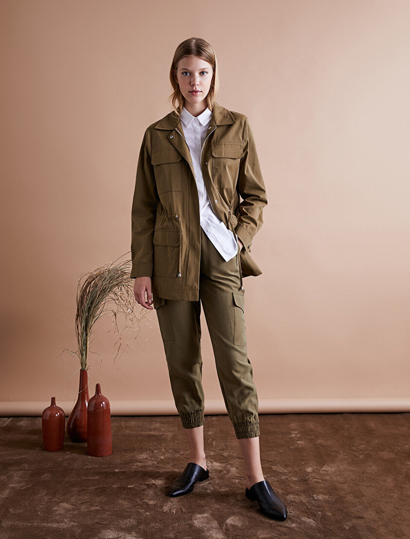 Beli Bağlamalı Trençkot