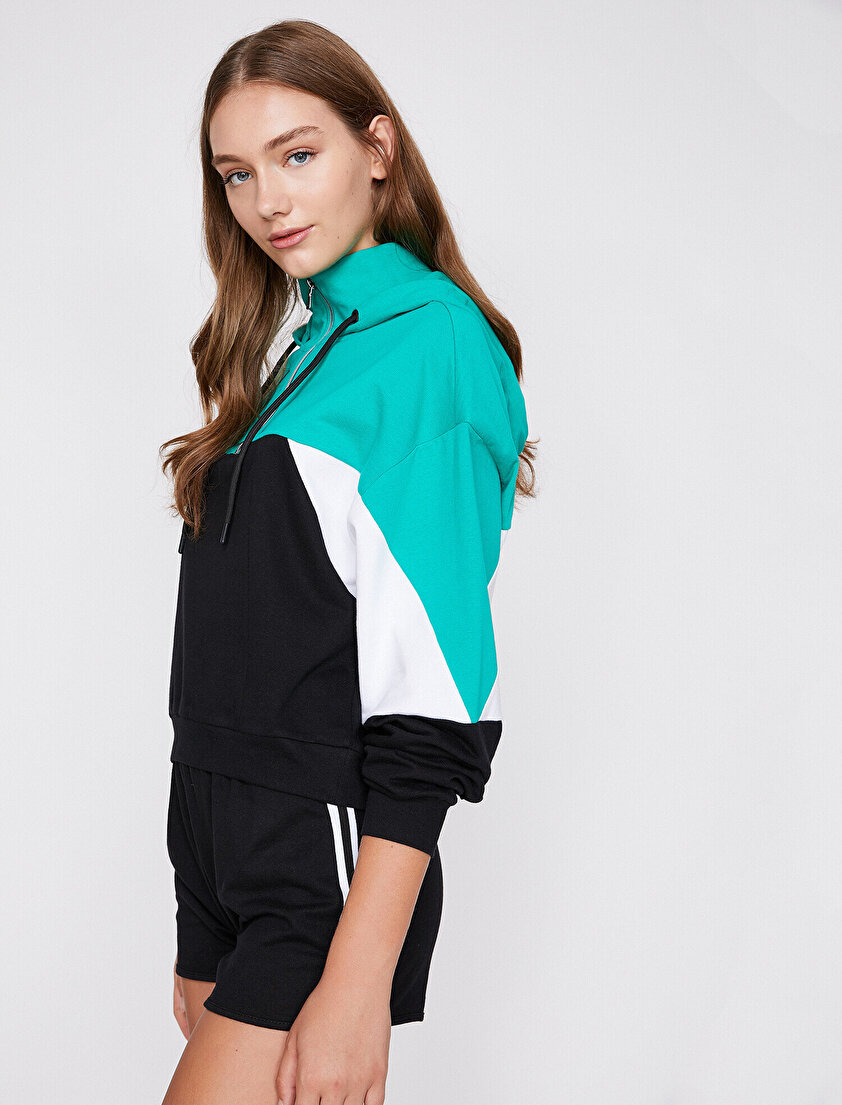 Fermuar Detaylı Sweatshirt