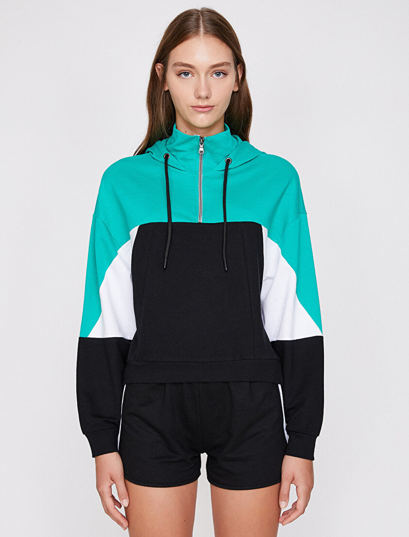 Fermuar Detaylı Sweatshirt