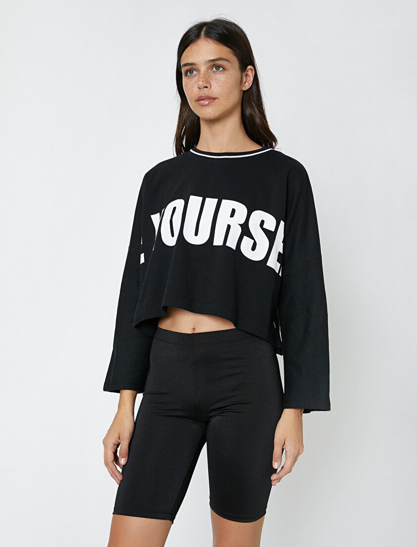 Yazılı Baskılı Sweatshirt