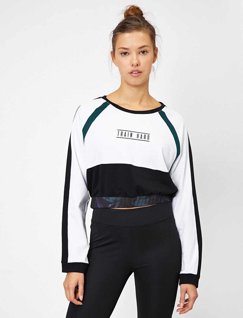 Yazılı Baskılı Sweatshirt