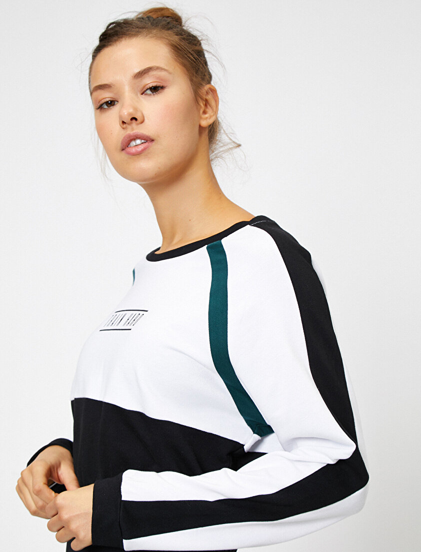 Yazılı Baskılı Sweatshirt