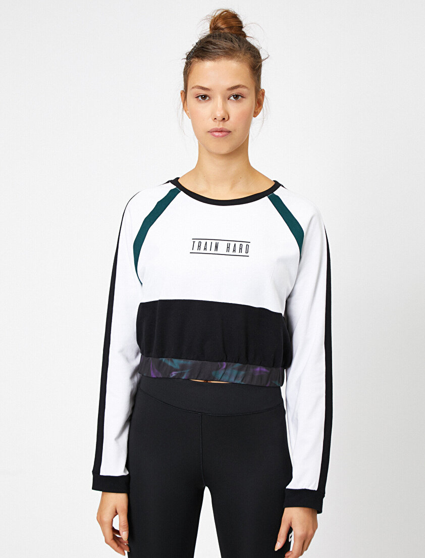 Yazılı Baskılı Sweatshirt