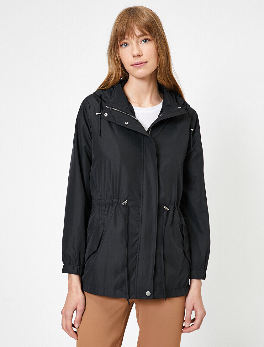 Fermuar Detaylı Yağmurluk