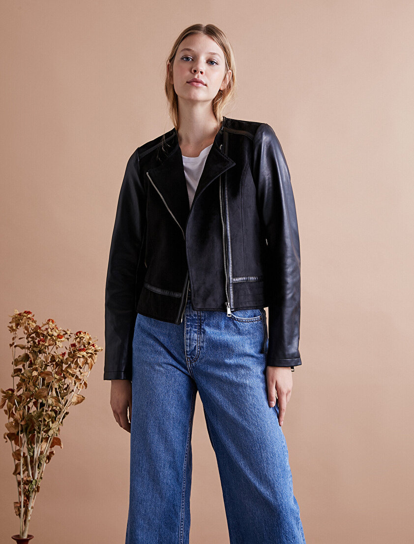 Süet Görünümlü Ceket