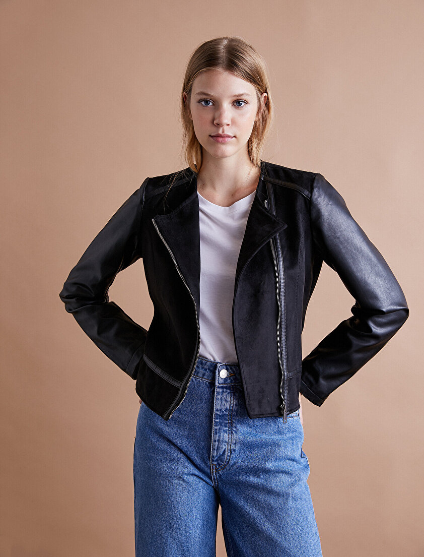 Süet Görünümlü Ceket