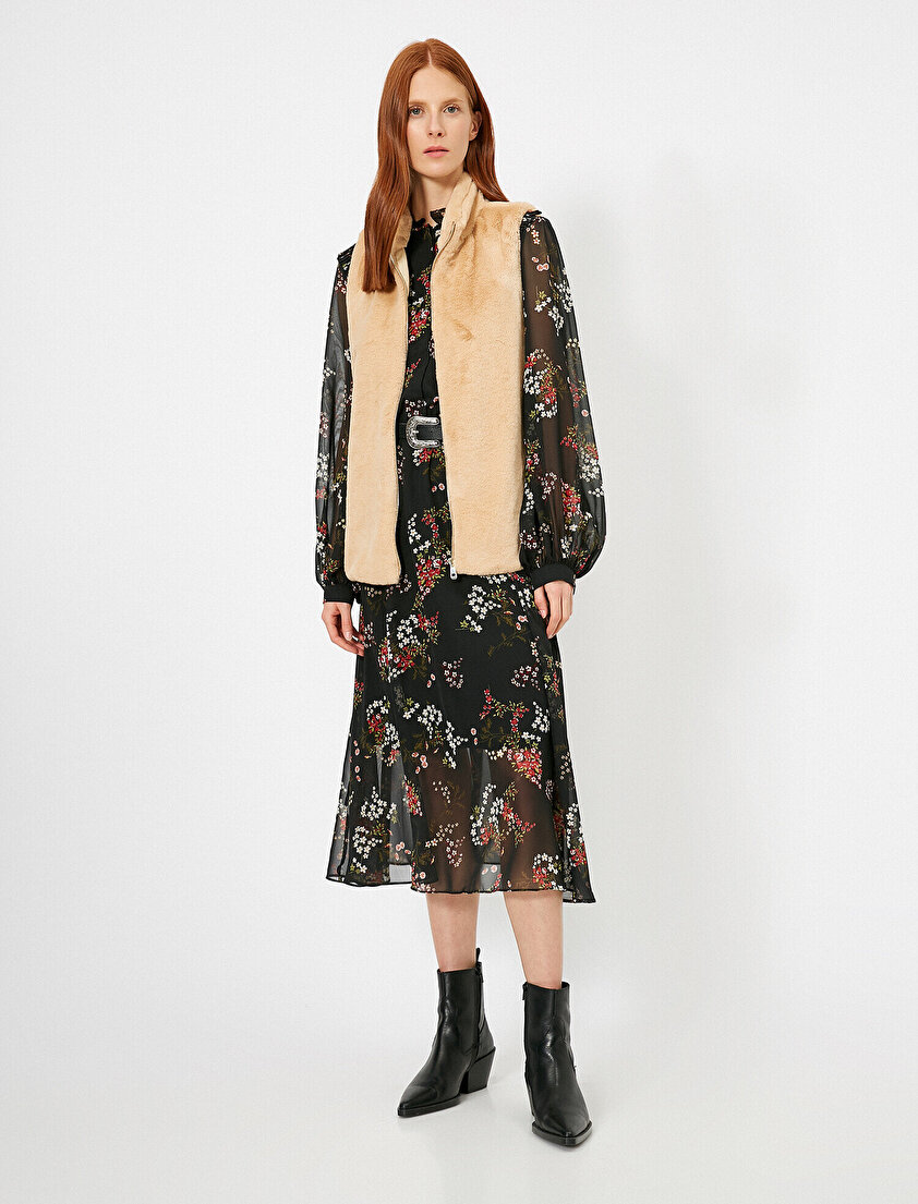 Fermuar Detaylı Yelek