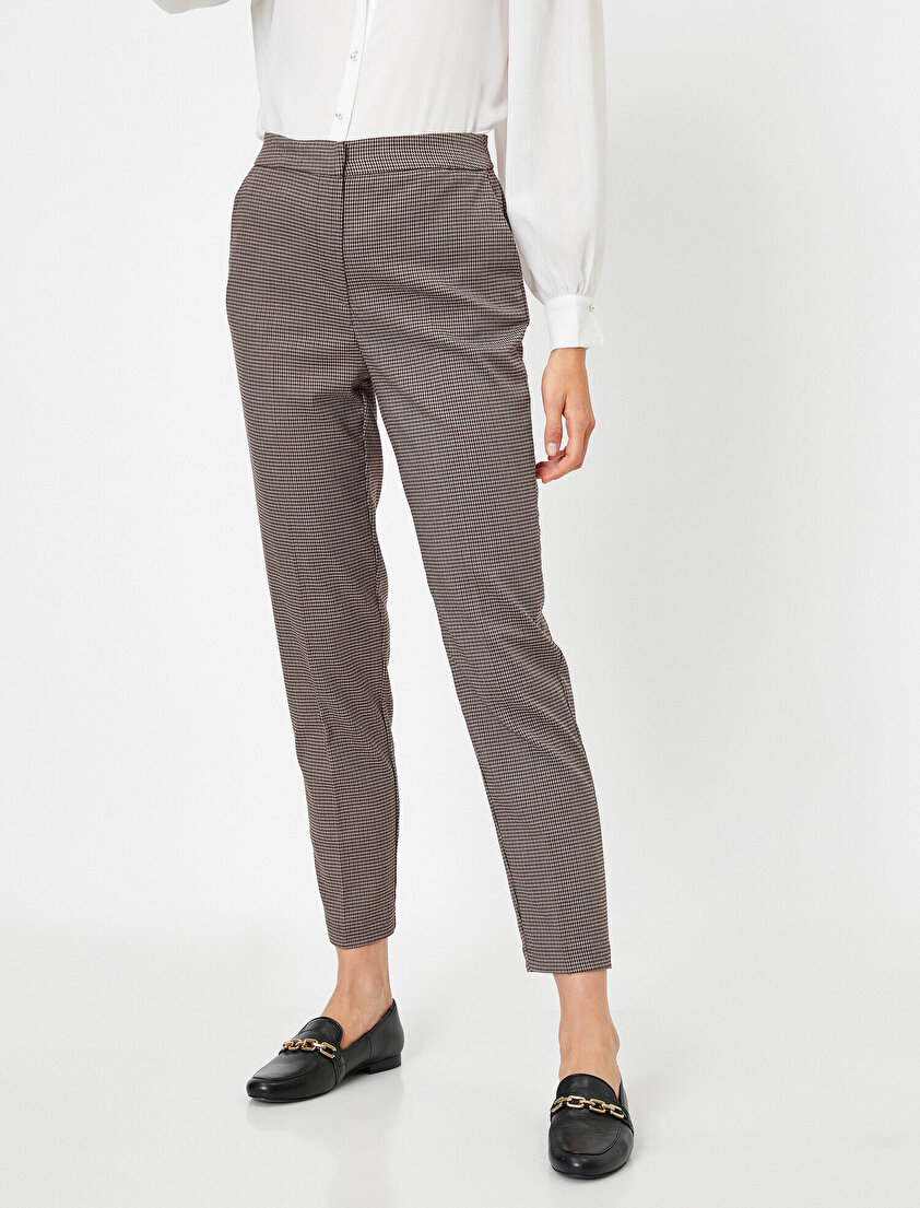 Yüksek Bel Cepli Pantolon