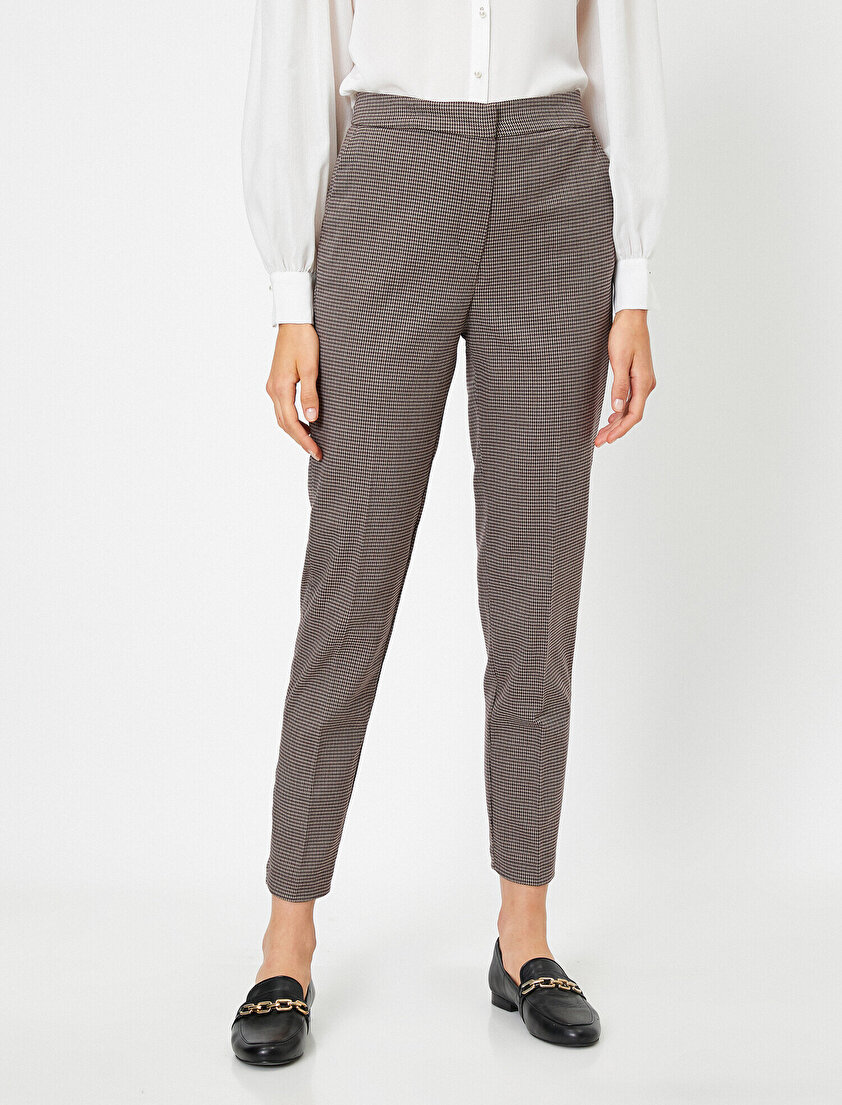 Yüksek Bel Cepli Pantolon