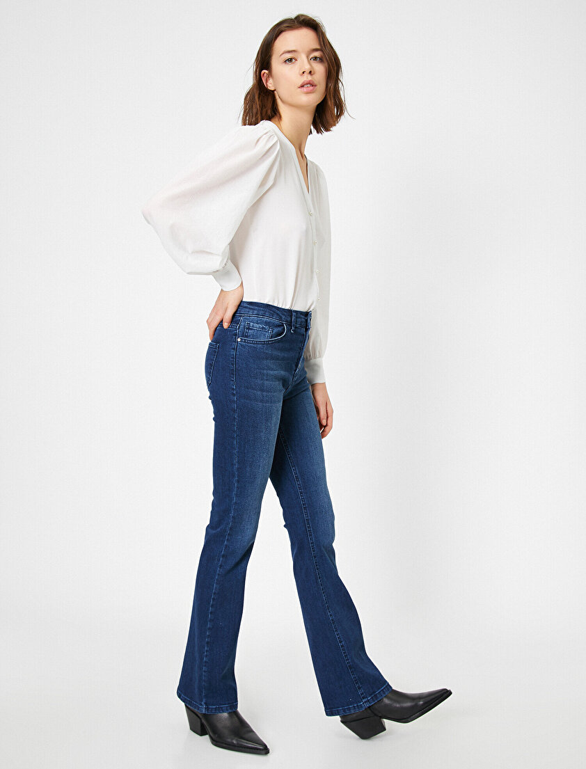 Wide Leg Jean Pantolon