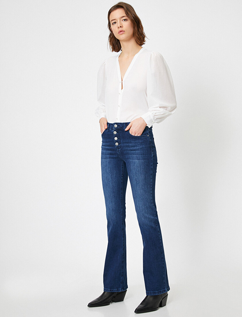 Wide Leg Jean Pantolon