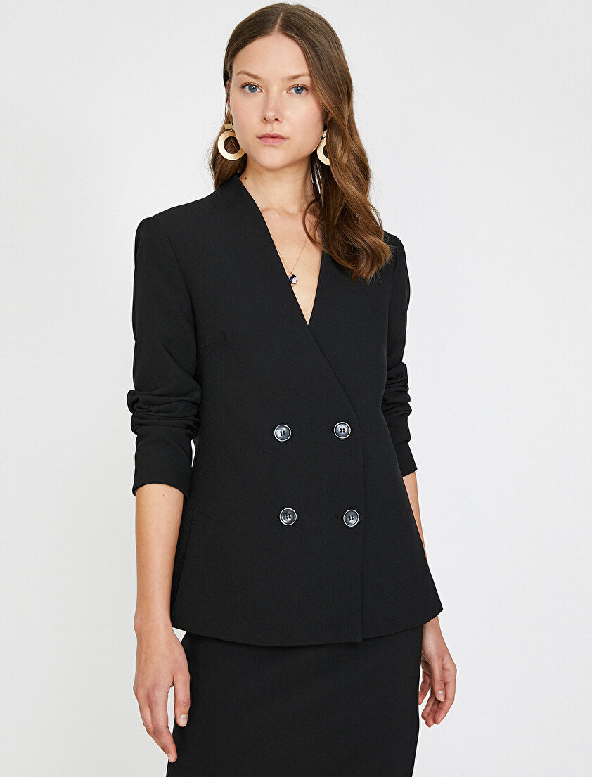 Düğme Detaylı Ceket