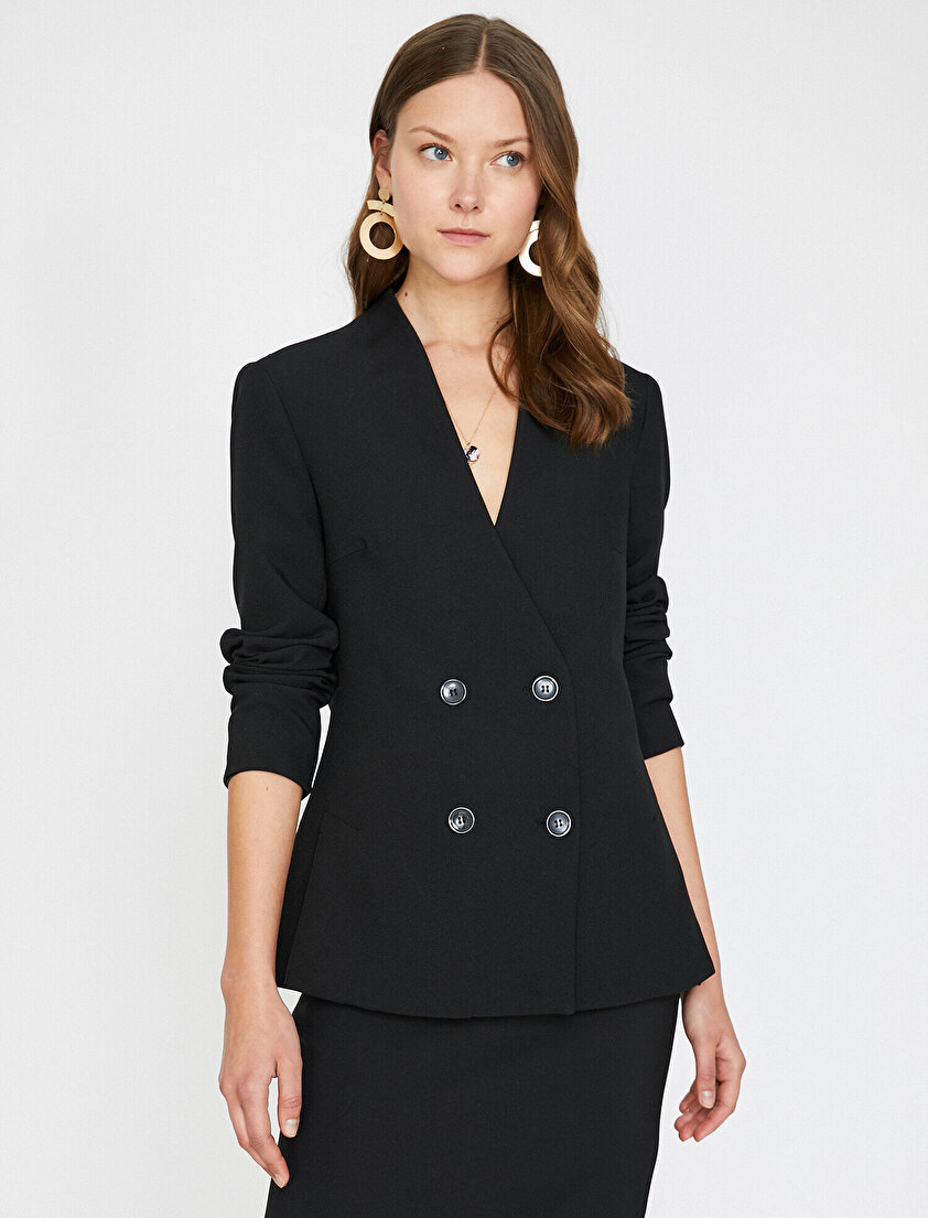 Düğme Detaylı Ceket