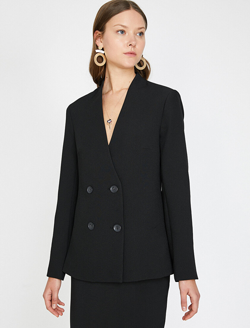 Düğme Detaylı Ceket