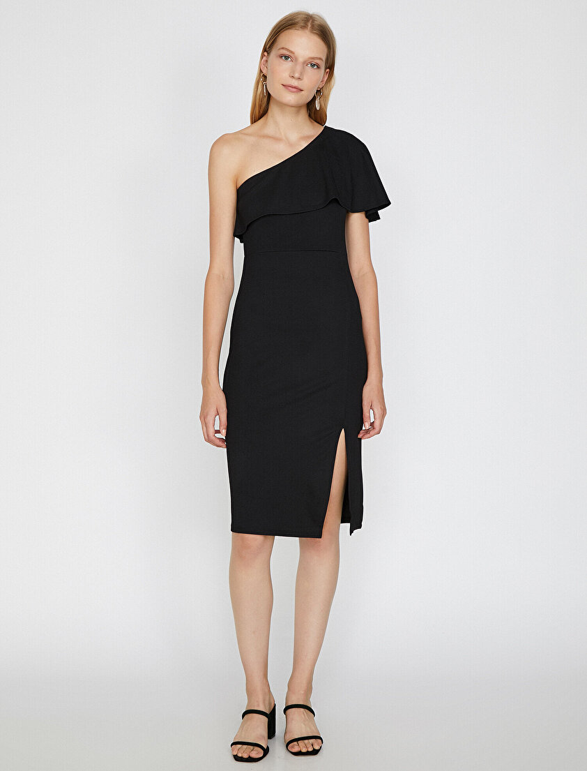 Fırfır Detaylı Elbise