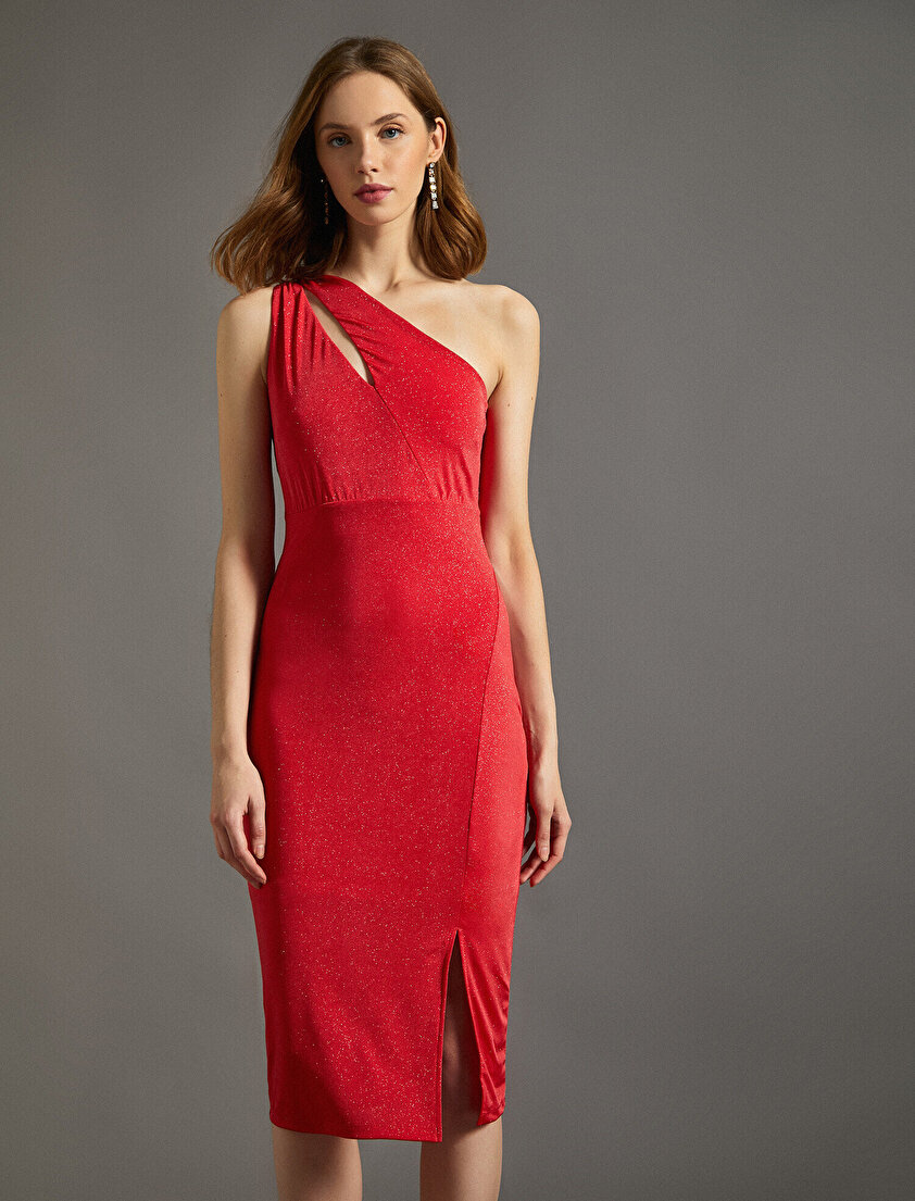 Yırtmaç Detaylı Elbise