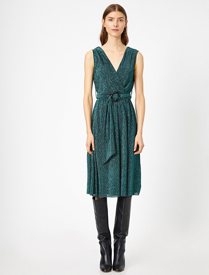 Beli Bağlamalı Elbise