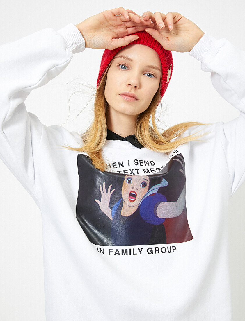 Disney Lisanslı Baskılı Sweatshirt