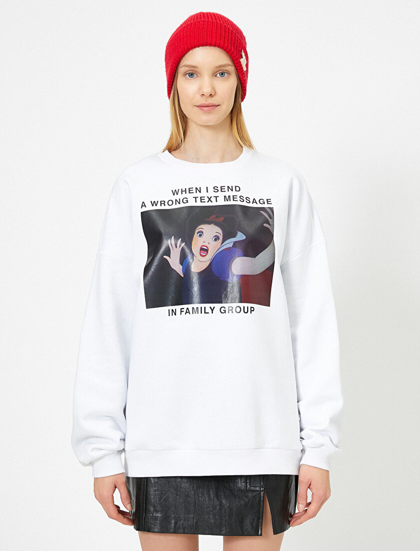 Disney Lisanslı Baskılı Sweatshirt
