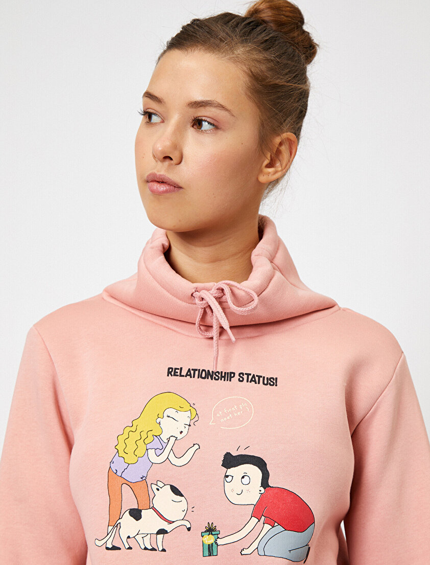 Yazılı Baskılı Sweatshirt