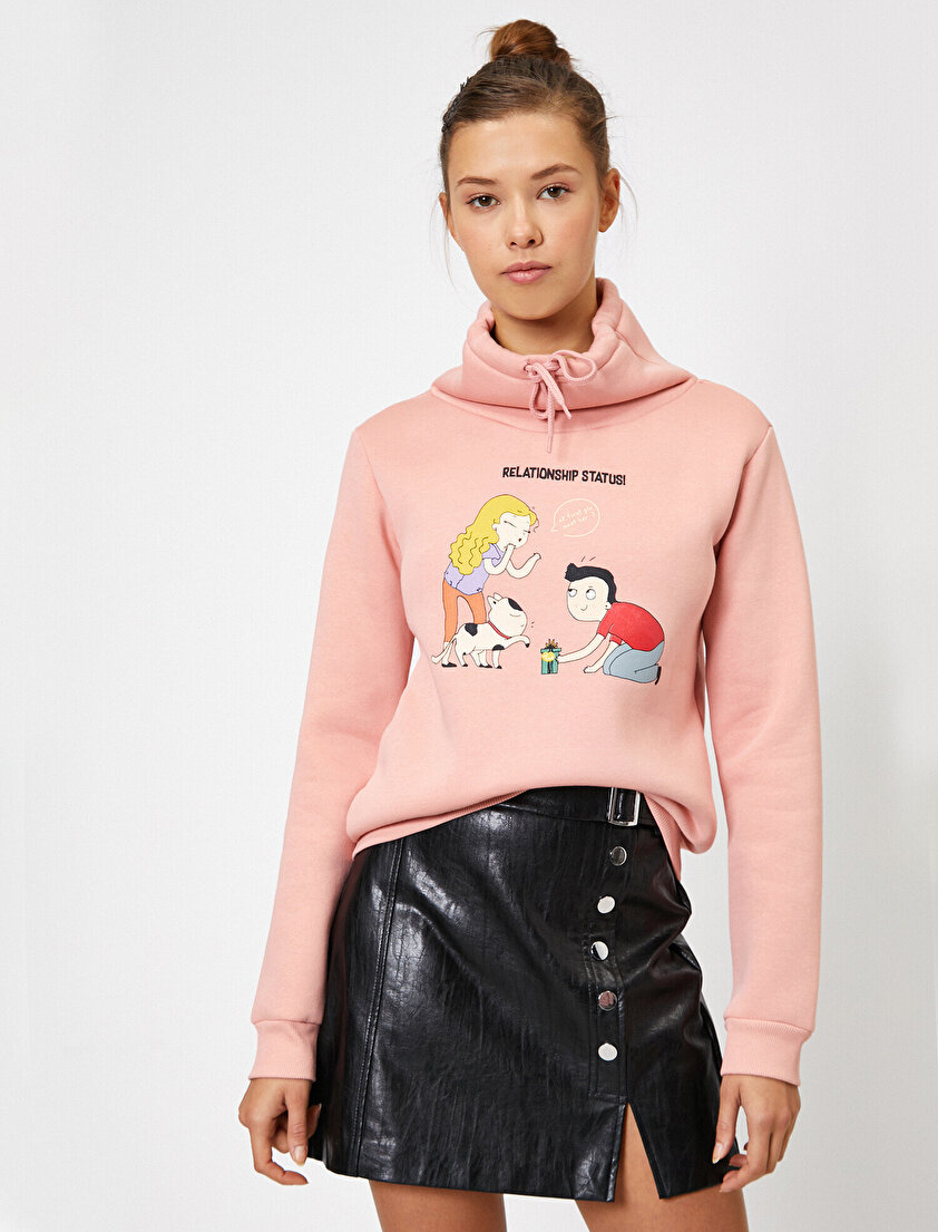 Yazılı Baskılı Sweatshirt