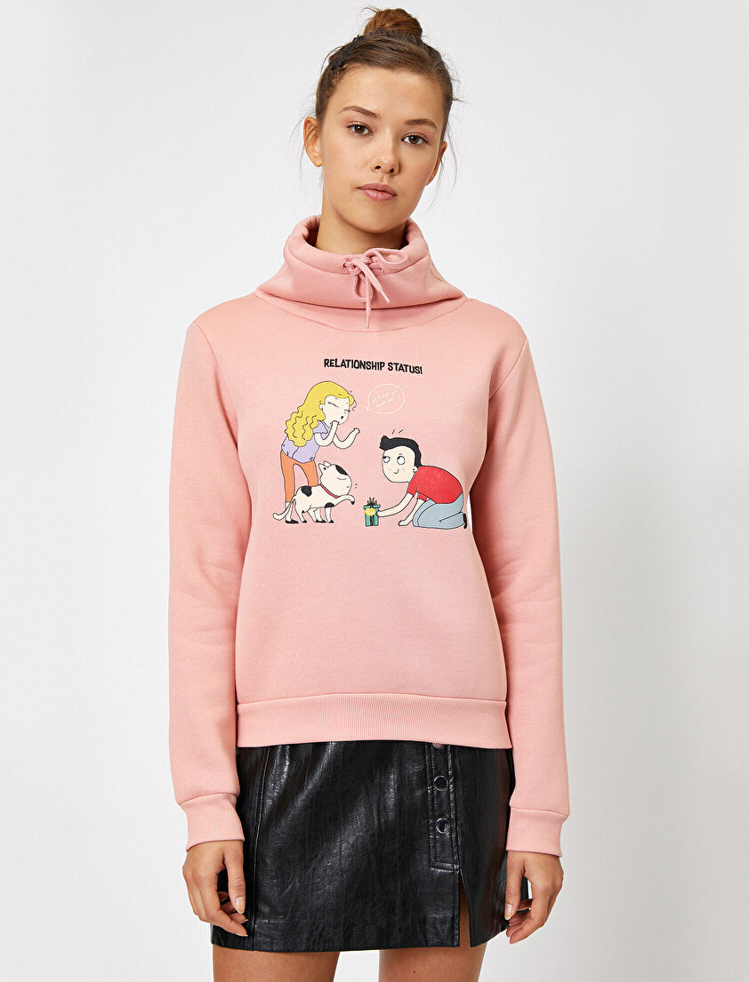 Yazılı Baskılı Sweatshirt