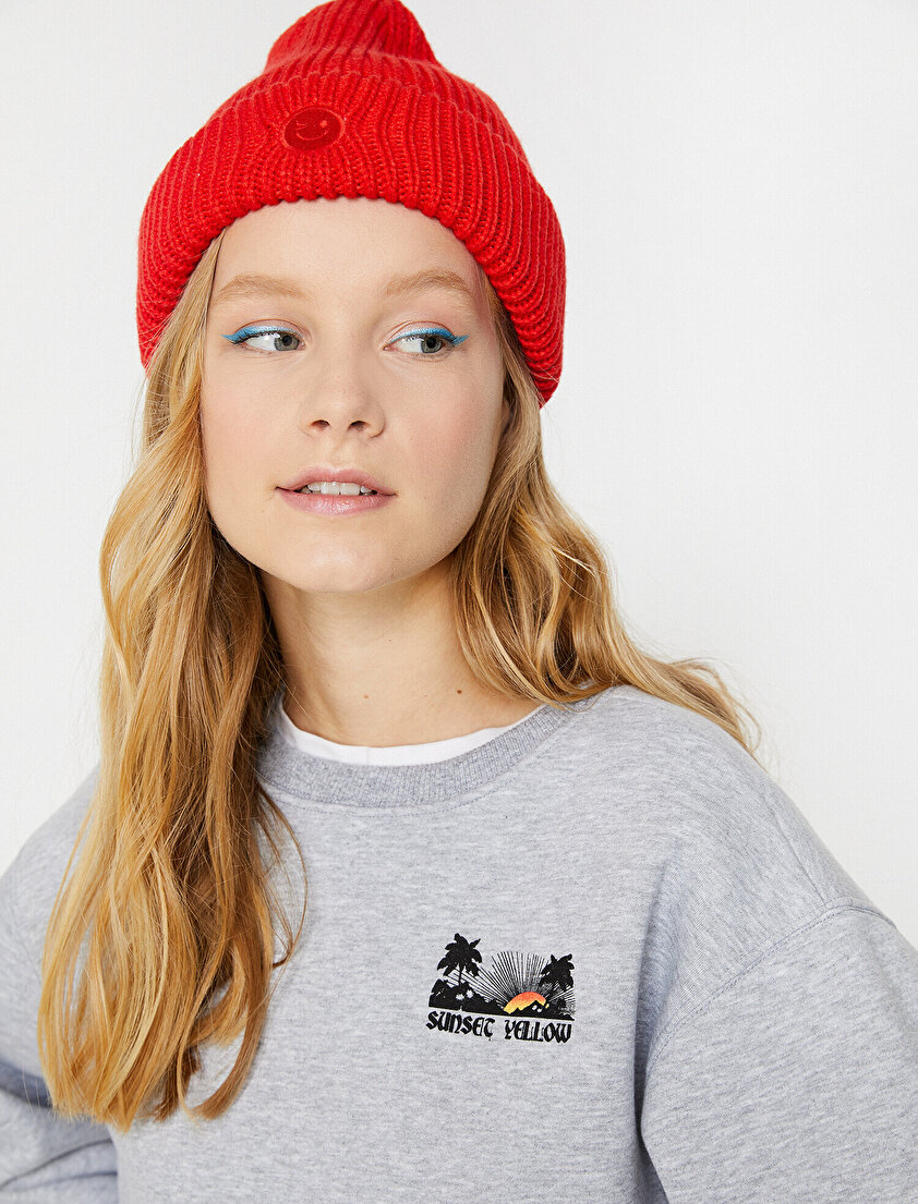 Yazılı Baskılı Sweatshirt