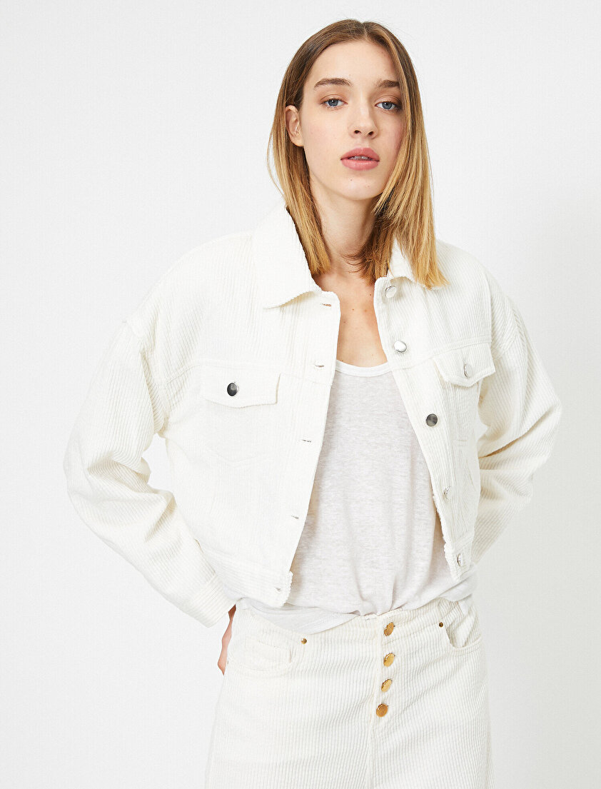 Düğme Detaylı Mont