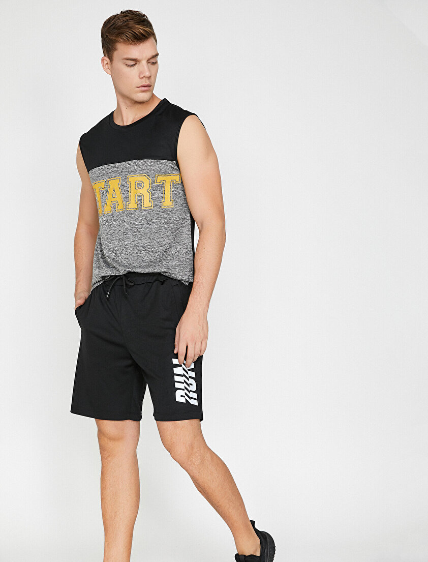 Yazılı Baskılı Şort