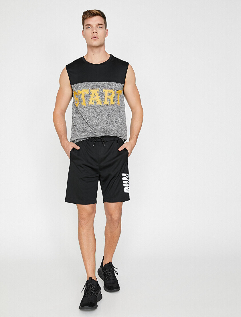 Yazılı Baskılı Şort