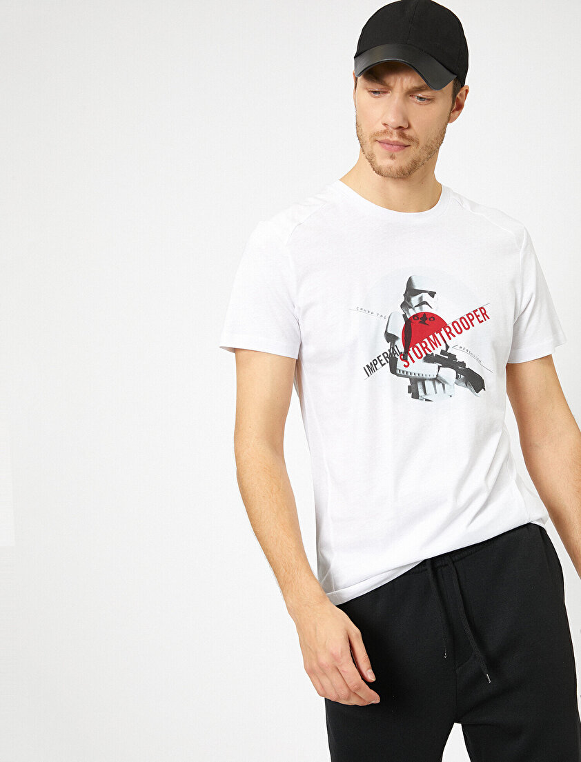 Star Wars Lisanslı Yazılı Baskılı T-Shirt