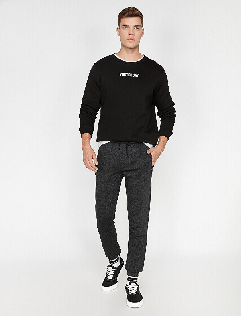 Fermuar Detaylı Eşofman Altı