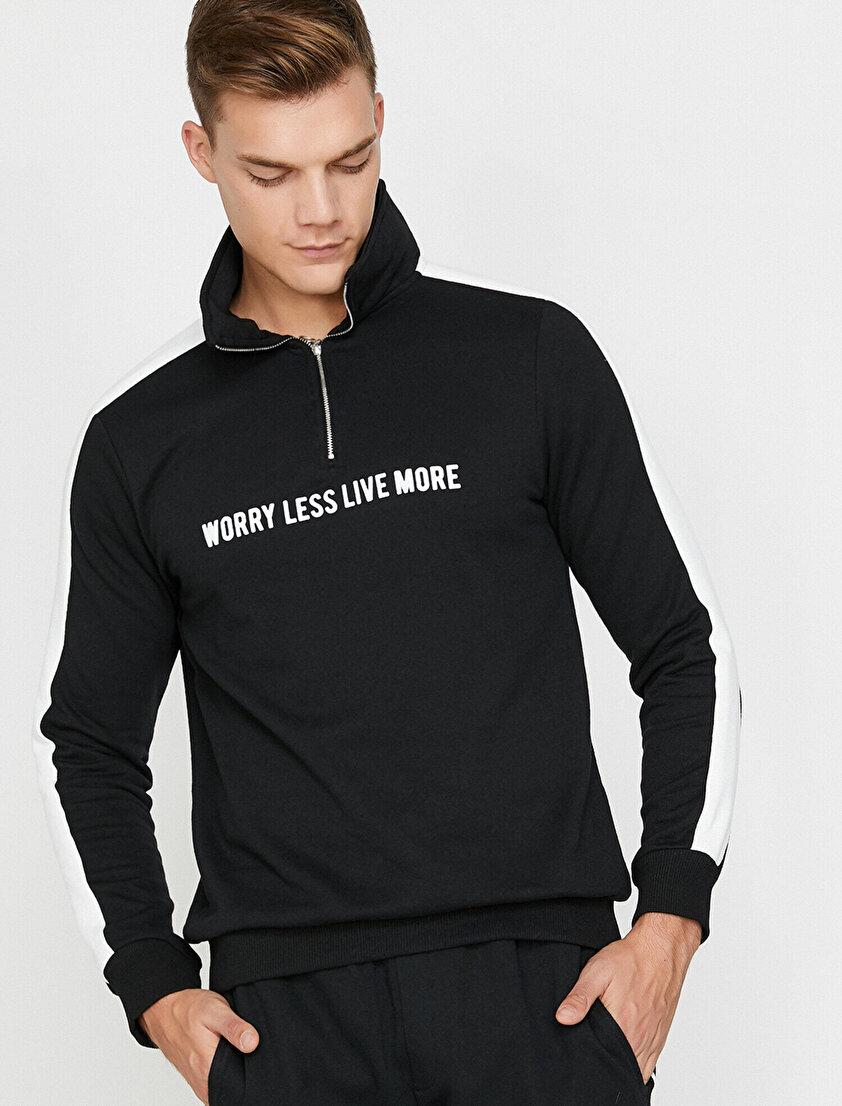 Yazılı Baskılı Sweatshirt