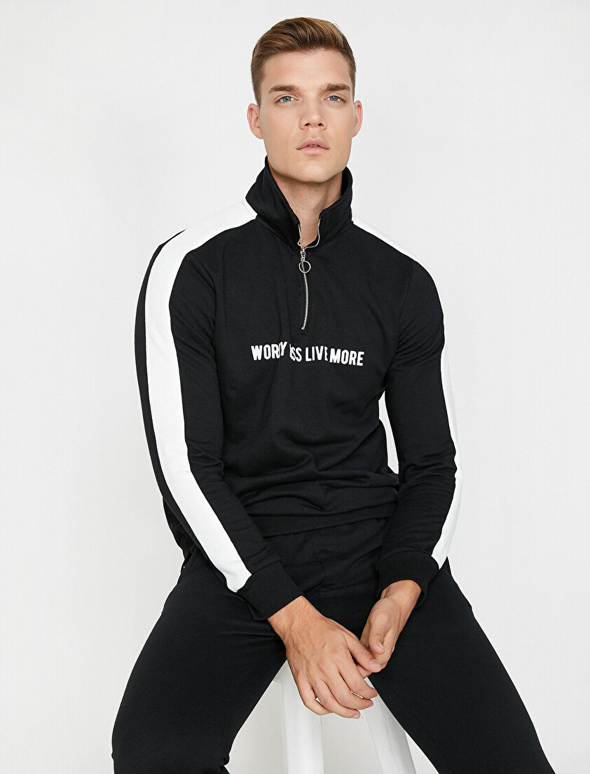 Yazılı Baskılı Sweatshirt